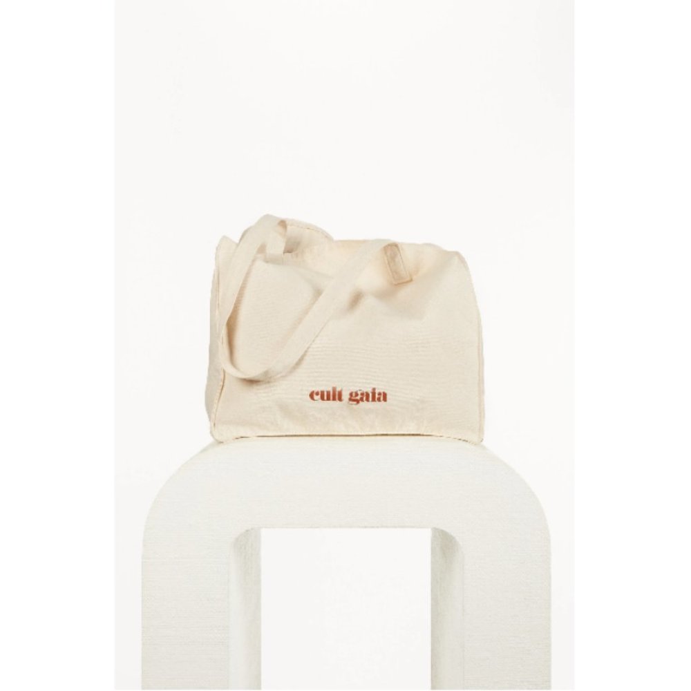 ๐CULT GAIA๐ Reusable Tote Bag Canvas Carryall Logo Recycled Cotton Cream - Picture 4 of 12